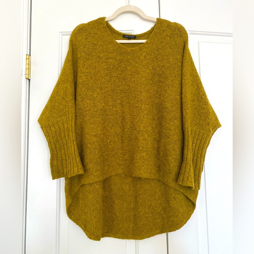 Eileen Fisher Hi-Low Oversized Alpaca Sweater
